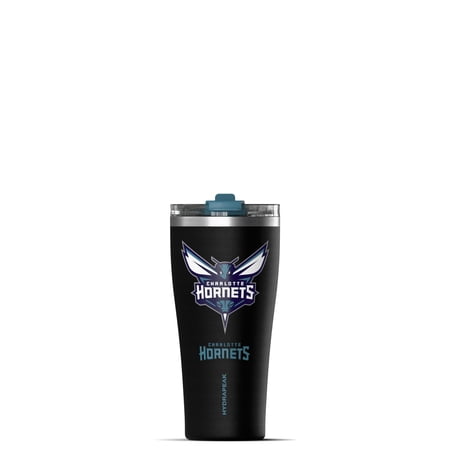 Hydrapeak Officially Licensed NBA Charlotte Hornets Tumbler 30 oz Stainless Steel Water Bottle Straw & Sip Lid Vacuum Insulated Spill-Proof Cup Holder Friendly Keeps Drinks Cold 30 Hours