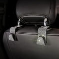 thumbnail image 5 of Bling Car Seat Headrest Hook Front Seat,Auto Hooks Bling Car Hangers,Bling Car Seat Hanger Backseat, for Purse Coats Umbrellas Grocery Bags Handbag (Bule), 5 of 5