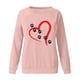 thumbnail image 4 of ICHUANYI Clearance Women's Round Neck Top Casual Fashion, Personalized Printing Loose Fitting, Slimming Long Sleeves(Pink, M) ICHUANYI WER2023081513169, 4 of 4