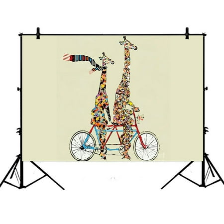 Image of GCKG 7x5ft Giraffe Polyester Photography Backdrop Studio Photo Props Background
