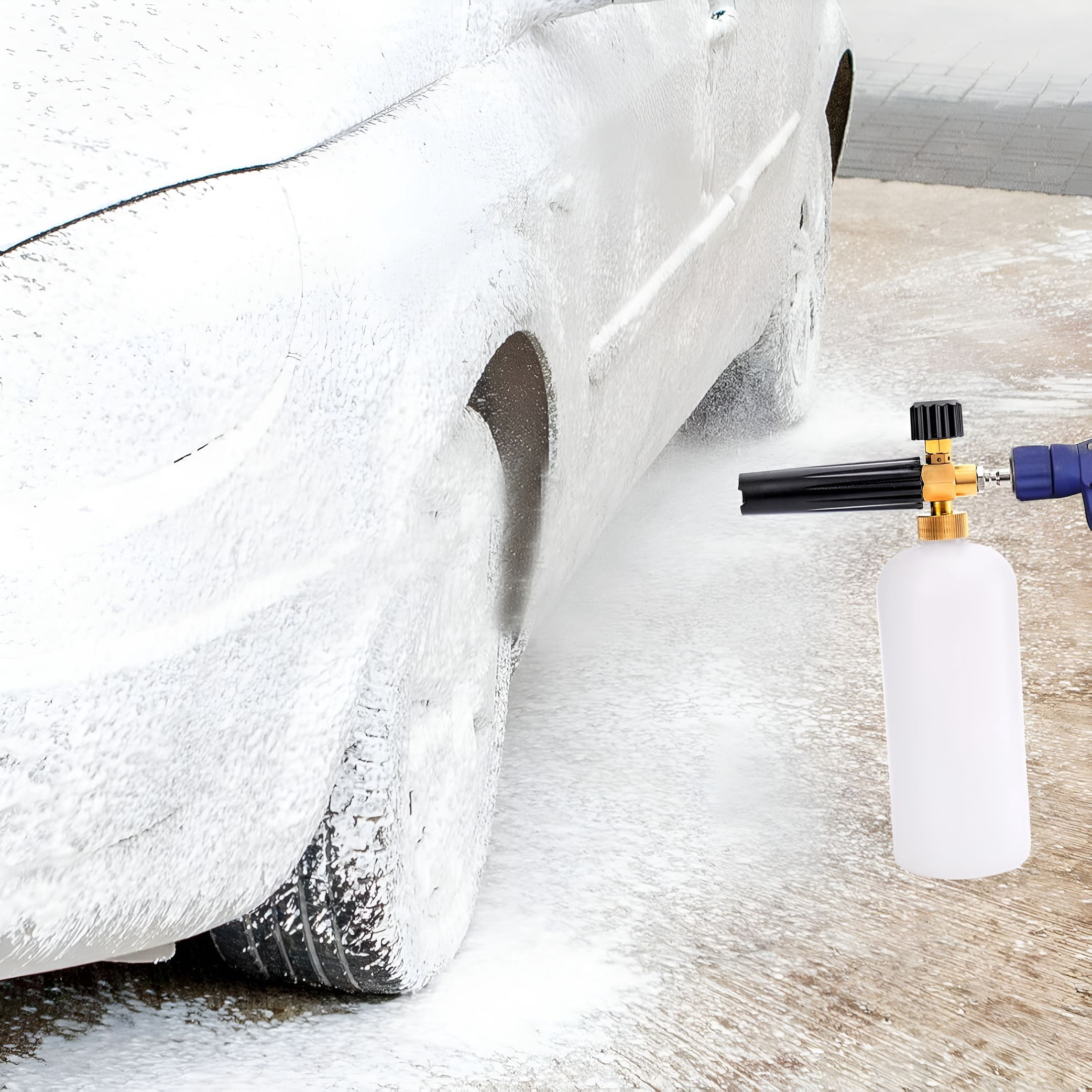ACDANC Foam Cannon, Car Wash Pressure Washer Jet Wash 1/4" Quick Connector Adjustable Snow Foam Lance Foam Blaster, 1 Liter