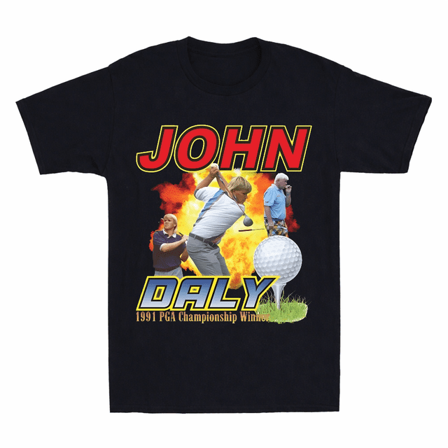 John Daly T-Shirt Vintage Golf Humour Rétro Graphique Fan Sport Unisexe V17061, jusqu'à Taille 3TG