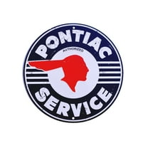 Metal Vintage Pontiac Service Sign Classic Muscle Car Garage Wall Art Man Cave Home Bar Decor