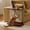 Cherry, variant on BOSHIRO Cat Scratch Couch Side Table, Couch Protector from Cat Claws, Sofa Narrow End Table with Natural Sisal Cat Scratch Panel for Living Room