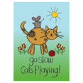 thumbnail image 1 of Toland Home Garden Cats Playing 28 x 40 Inch Decorative Go Slow Kitty Playing Kids Drawing House Flag, 1 of 1