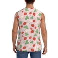 thumbnail image 4 of Goofa Strawberry And Flowers Printed Men's Sleeveless T-Shirt - Athletic Gym Workout Tank Top for Men - Moisture-Wicking, UPF 30+ Quick-Dry Muscle Tee-Small, 4 of 8