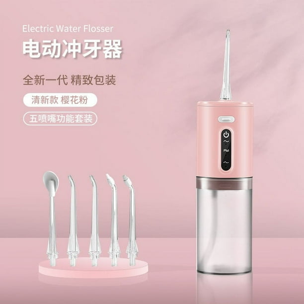 Irrigador bucal recargable con irrigador de dientes, limpiador y enjuague bucal portátil para adultos.