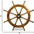thumbnail image 7 of historicalmuseumstore Ship Wheel Ships Steering Wheel Boat Wheel Pirate Ship Wheel Captains Wheel Nautical Decor Wooden Ship Wheel (36 inch Dia), 7 of 7