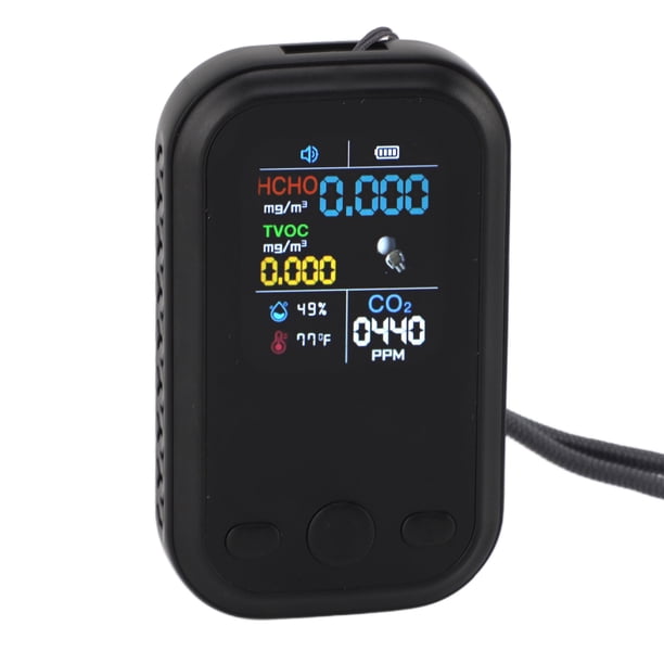 Monitor De Aire Con Batería De Polímero De Litio, Detector De Gas Compacto Para Interiores, Detector Portátil De CO2 TVOC Para Kit De Prueba De Aire Doméstico,