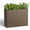 Brown, variant on Outdoor Planter Box with Removable Plugs, Large Rectangular Planter 30" Lx12 Wx24 H, Suitable for Indoor or Outdoor Patios/Porches, Ideal for Planting Plants, Flowers, and Gardening (Black)