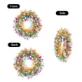 thumbnail image 2 of Easter Wreath with Lights 40cm - Colorful Artificial Spring Wreath Decorations (Light), 2 of 7