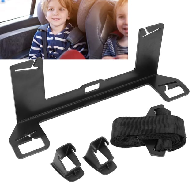 Soporte De Montaje Para Asiento Infantil Para Automóvil, Superficie De Electroforesis Negra, Correa De Fijación Ajustable, Pestillo Universal Impermeable De Metal Estable Para