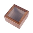 thumbnail image 5 of FESTFENDS 1Pcs Brown Wooden Storage Box with Lid for Home and Office 4.72x4.72x2.36in, 5 of 8