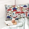 thumbnail image 6 of Kll Colorful Mushrooms Pillow Covers Envelope Closure,Super Soft And Cozy Fuzzy Fleece Pillow Case Cover 20"X30", 6 of 9