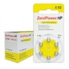 ZeniPower A10 Zinc Air Size 10 Hearing Aid Batteries 6-Pack- 10 Cards