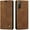 Brown-Retro, variant on QLTYPRI Case for Samsung Galaxy S20 FE 5G, Vintage PU Leather Wallet Case Card Slot Kickstand Magnetic Closure Shockproof Flip Folio Cover for Samsung Galaxy S20 FE 5G - Wine Red