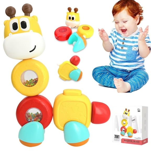 Toys for 1 Year Old Boys Girls Toddlers, Baby Toys for 12 24 Months, Newborn Infant Rattle Toys, Sensory Teething Toys for Baby