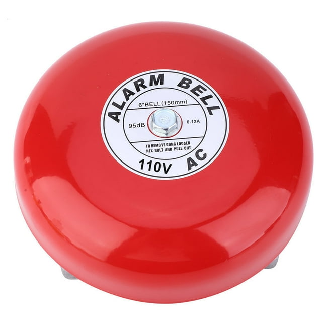 Campana de alarma contra incendios, CB‑6B 95dB Campana de alarma de seguridad eléctrica de metal Campana de alarma de metal Diseño de última generación