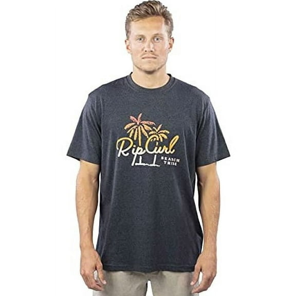 Rip Curl BLACK MARLE Men's Dos Palms T-Shirt, US Small