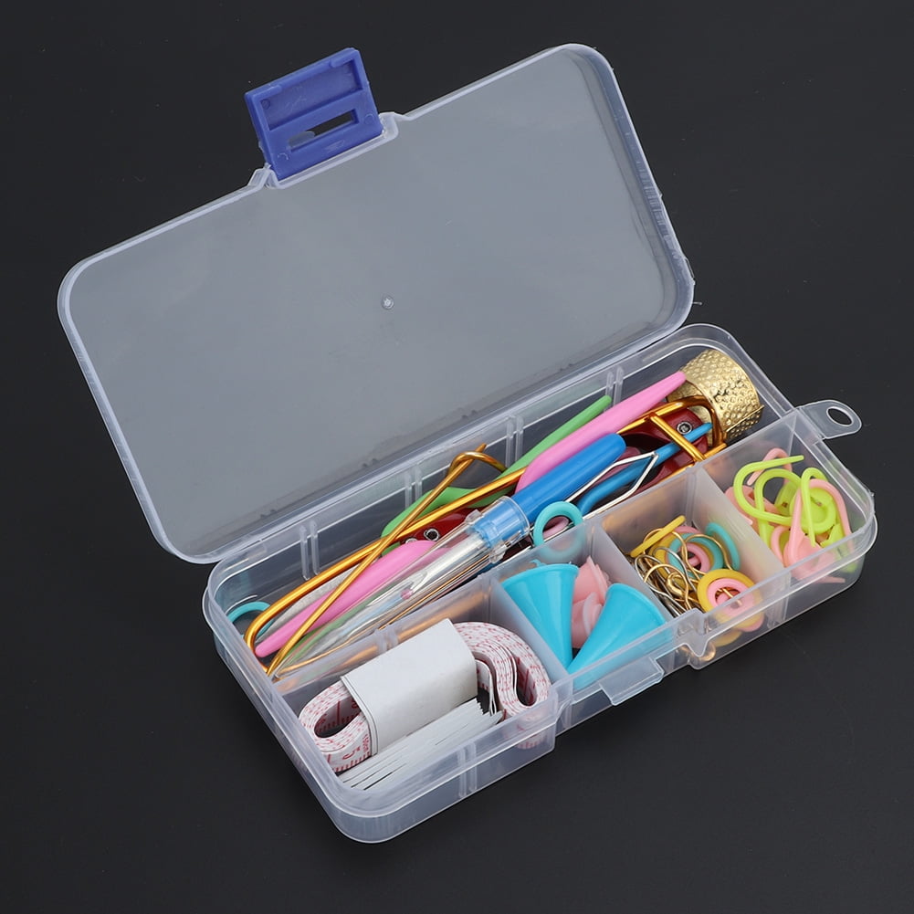 LYUMO Weaving Tool,DIY Craft Knitting Stitches Needles Kit Crochet Hook Marker Tape Measure Sewing Accessory, Crochet Tool