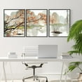 thumbnail image 3 of Japanese Scenery Art Floral Print Ink Painting Boat Bird Canvas Posters Asian Decor Japanese Wall Art for Living Room Bedroom Decoration, 3 of 6