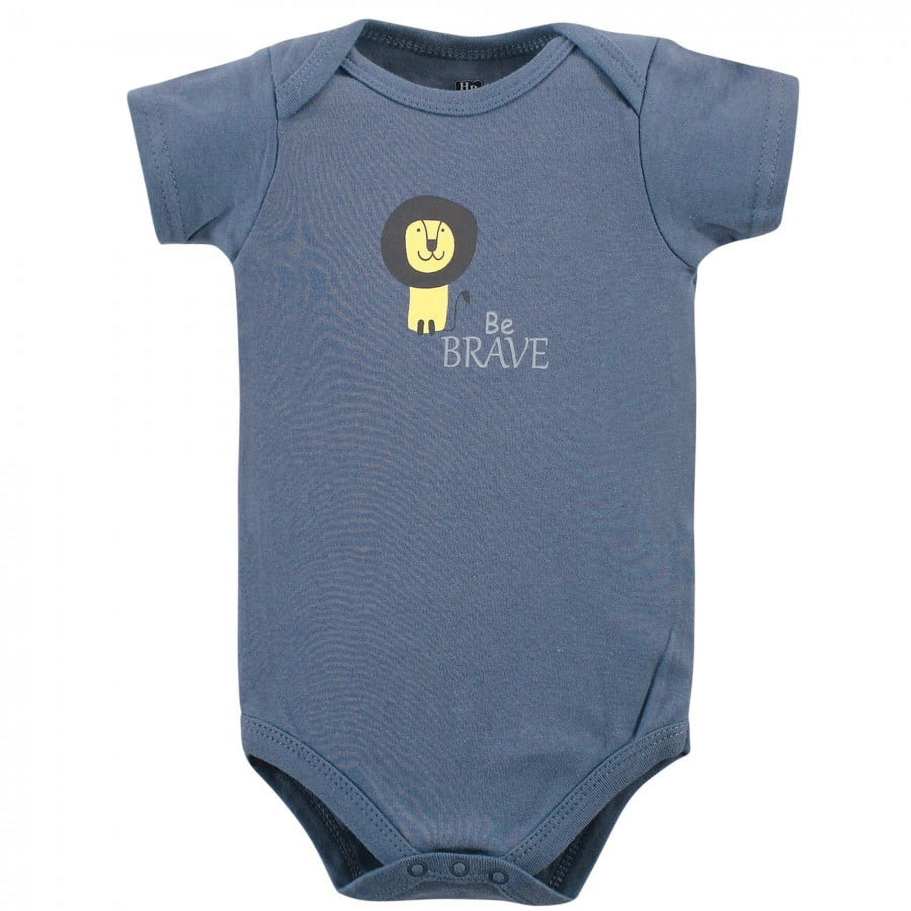 Hudson Baby Infant Boy Cotton Bodysuits 7pk, Safari, 12-18 Months