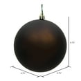 thumbnail image 2 of Vickerman 4.75" Chocolate Matte Ball Ornament, 4 per Bag, 2 of 5