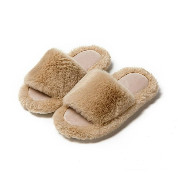 tumgatte Women's Fashion Plush Slippers Indoor Home Plush Cotton Slippers Clearance