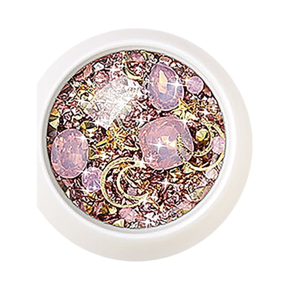 Beauty Clearance Under $15 Nail Art Accessories Nail Art Diy Rhinestone Metal Set Nail Art Jewelry 6Pcs Multicolor