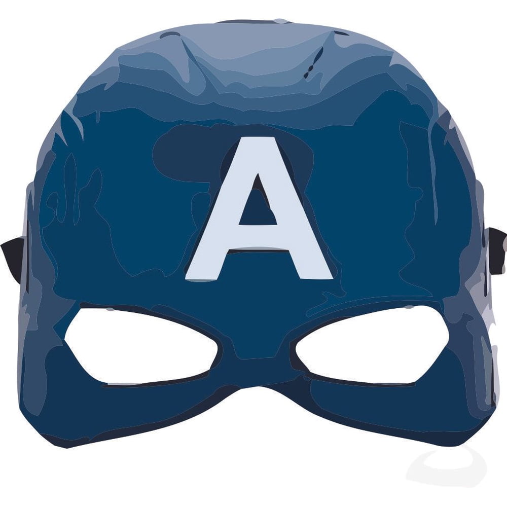Captain America Mask Cartoon Hero Themed Designs Boys Boy Wall Decals ...