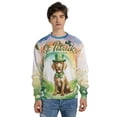 thumbnail image 4 of Happy St. Patrick’s Day Vizsla with Green Hat Shamrocks Rainbow All Over Print 3D Sweatshirt Unisex Merch Vizslas Dog Lover Gifts Idea - 03007, 4 of 6