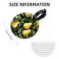 thumbnail image 5 of pear Set of 2pcs PU Leather Round Suitcase Tags with Privacy Cover and Name ID Tag - Ideal for Travel Luggage, Handbags, Backpacks, School Bags, 5 of 6