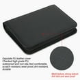 thumbnail image 3 of Trading Card Binder, Waterproof Card Storage Book 4 Pockets PU Leather and Transparent PP  for Football Cards Black,Blue, 3 of 7