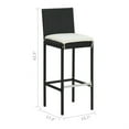 thumbnail image 5 of Nyra Outdoor Barstool Chair Set of 2, Cream Cushions Black Poly Rattan, 5 of 6