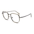 thumbnail image 5 of Gafas de moda con montura de semititanio, montura de gafas poligonales tr90, montura de gafas de cara fina, montura de gafas de miopía blanca, 5 of 5