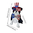 thumbnail image 3 of EWASWON 4th of July Wooden Dog Figurine, Patriotic Independence Day Desktop Decoration, Cute American Wood Statue for Home Office Shelf, Red White Blue Tabletop Ornament, 3 of 5
