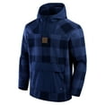 thumbnail image 2 of Men's Fanatics Navy Dallas Cowboys Elements Plaid Polar Fleece Quarter-Zip Hoodie, 2 of 3