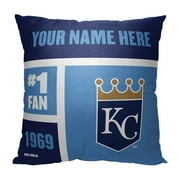 The Northwest Group Kansas City Royals 18'' x 18'' Colorblock Personalized Throw Pillow