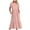 Pink, variant on Womens Dresses with Pockets Stylish Plus Size Tiered Dress Pleated Solid Peplum Dress Short Sleeve Round Neck Shift Dress for Women's Midi Dress Wrinkle-Free Dress Pink