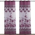 thumbnail image 2 of SAYFUT 4 Panels Window Curtain Floral Sheers Voile Drapes With Beads for Living Room Bedroom Kitchen Home Decor, Set of 2, 1x2.5m, 2 of 3