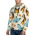thumbnail image 3 of Haiem Butterflies Patterned Men's Hoodie with Kangaroo Pocket - Ideal Pullover Sweatshirt for Daily Wear, Travel, and Home-Large, 3 of 7