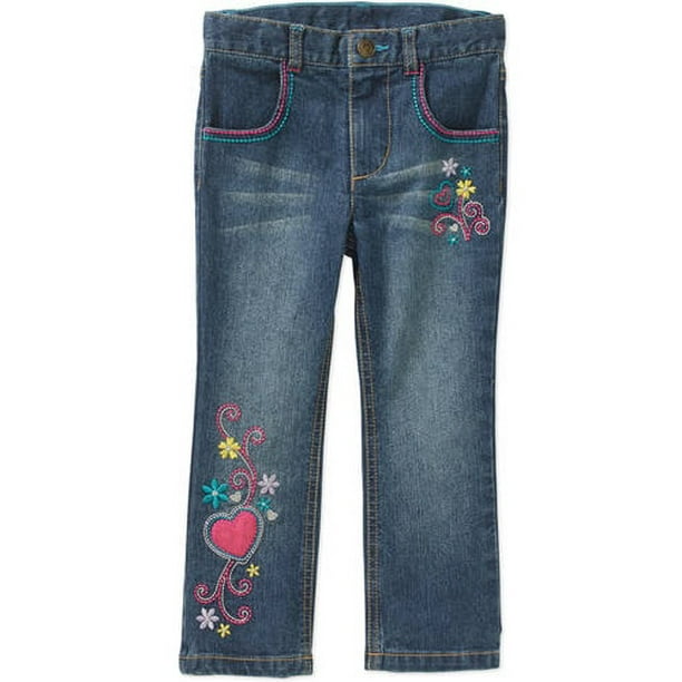 Healthtex Baby Toddler Girl Embroidered Bootcut Jeans