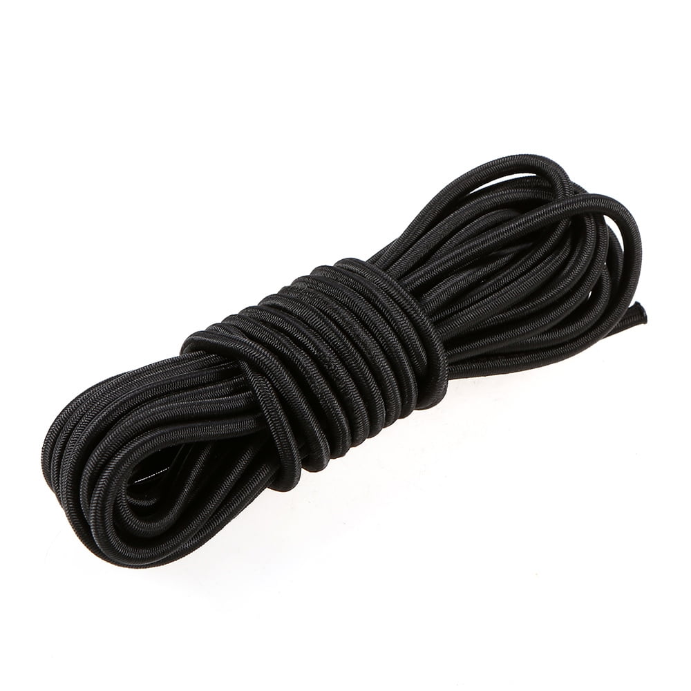 Bungee Rope Shock Cord Elastic 10 Metre x 5mm in Black White with Black fleck 