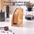 thumbnail image 6 of Tarmeek Wooden Coffee Filter Holder with Acrylic Lid, Organizes & Protects #2 & #4 Cone Paper Filters Dust-Free, Compact Countertop Storage Filter Paper Dispenser for Kitchen Coffee Station Accessory, 6 of 6