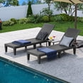 thumbnail image 4 of Dextrus 2 Pcs Black Outdoor Resin Loveseat, Polypropylene with Faux Wood Grain, Weather-Resistant, Includes Accessories, 4 of 7