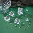 thumbnail image 3 of 50 piezas de aretes rectangulares de acero inoxidable con aro y tuercas de 0,8 mm para hacer joyas., 3 of 9