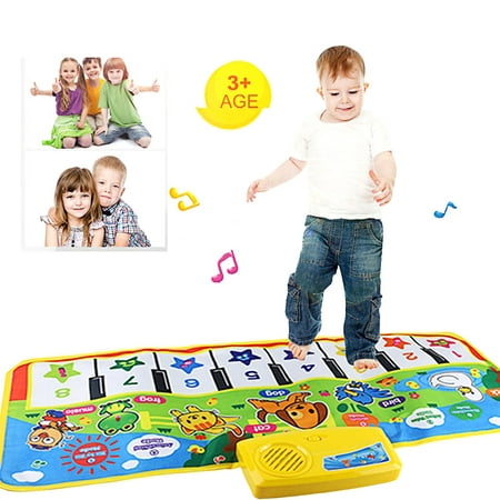 New amusing Touch Play Keyboard Musical Music Singing Gym Carpet Mat Best Kids Baby (Best Baby Gym Mat)