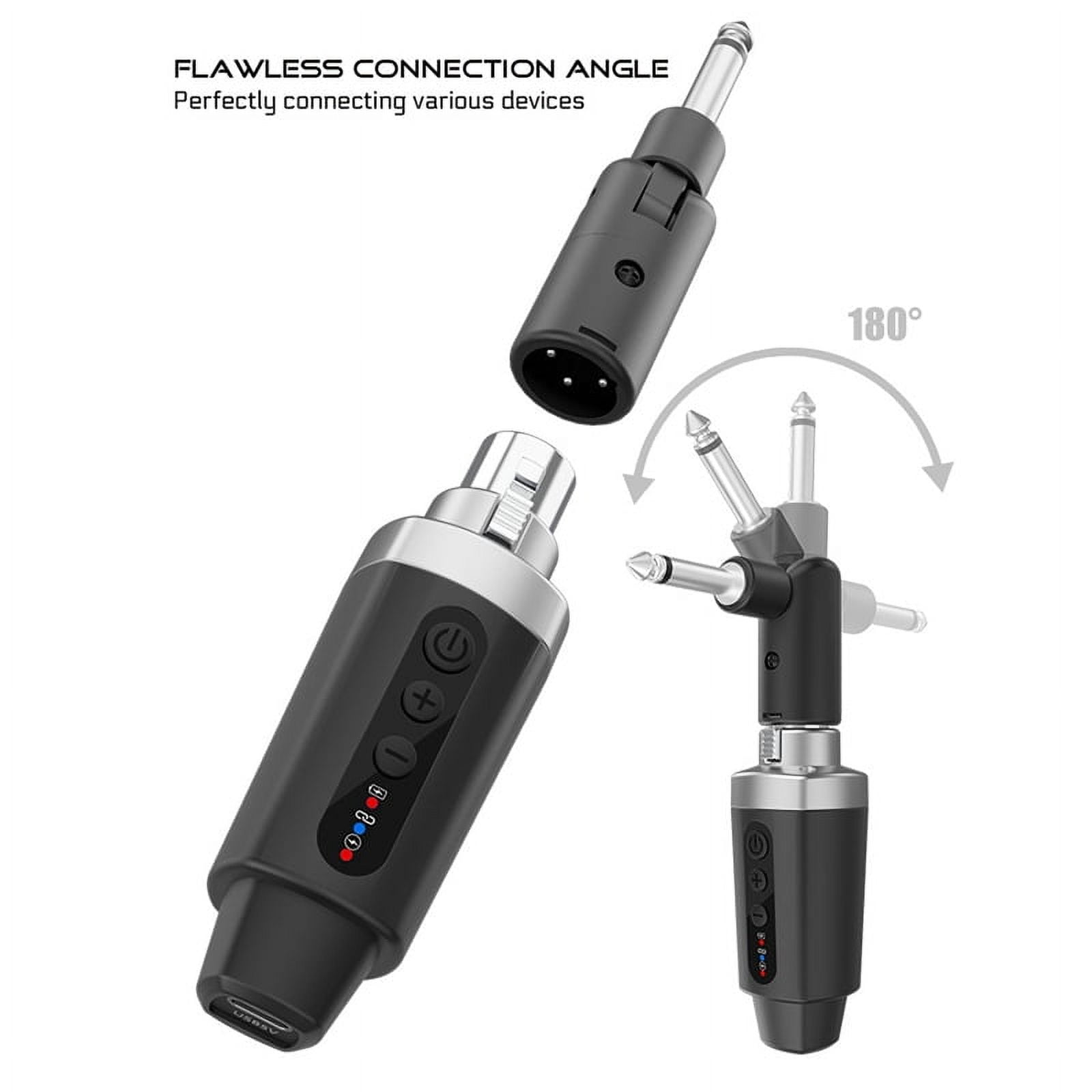 New XLR Adapter System Wireless Microphone Transmitter Receiver for Dynamic Microphone Guitar Audio Mixer PA System