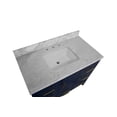 thumbnail image 3 of California 42" Bathroom Vanity with Royal Blue Cabinet and Carrara Marble Top, 3 of 6