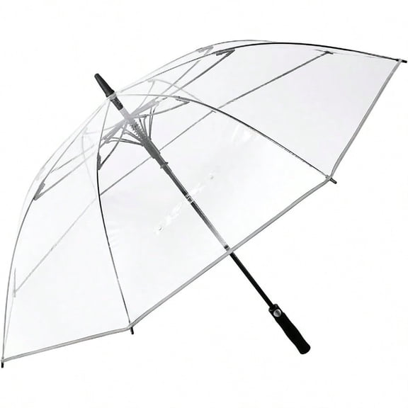 62 Inch Clear Golf Umbrella Transparent Auto Open Large Stick Umbrella Oversized Windproof Waterproof With Sleeve For Women Men